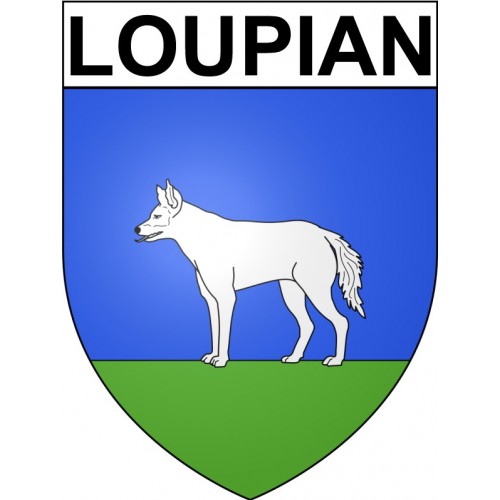 Loupian 34 ville Stickers blason autocollant adhésif