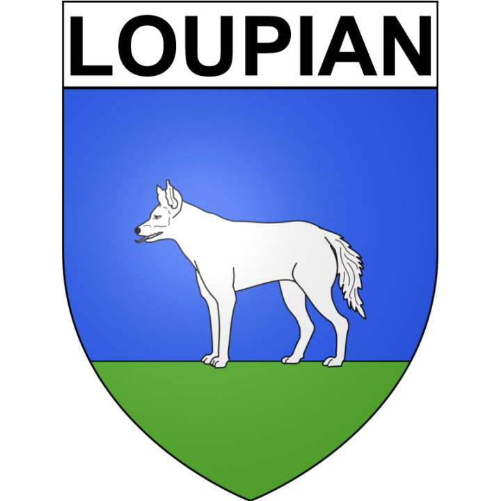 Loupian 34 ville Stickers blason autocollant adhésif