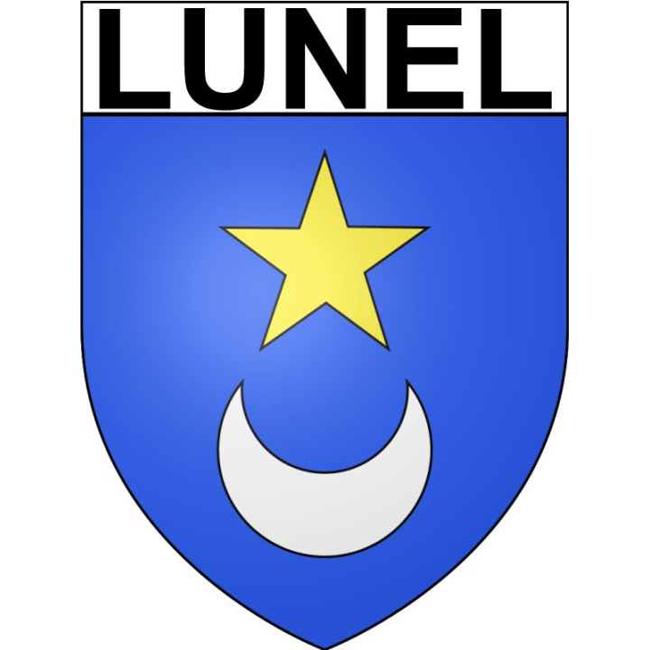 Lunel 34 ville Stickers blason autocollant adhésif