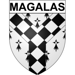 Magalas 34 ville Stickers blason autocollant adhésif
