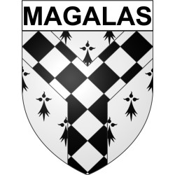 Pegatinas escudo de armas de Bazas adhesivo de la etiqueta engomada