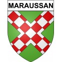 Maraussan 34 ville Stickers blason autocollant adhésif