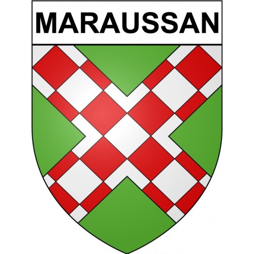 Maraussan 34 ville Stickers blason autocollant adhésif