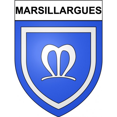 Pegatinas escudo de armas de Bazas adhesivo de la etiqueta engomada