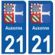 21 Auxonne blason autocollant plaque stickers ville