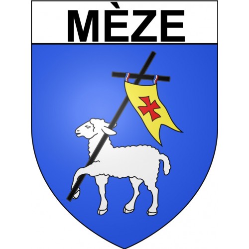 Mèze 34 ville Stickers blason autocollant adhésif