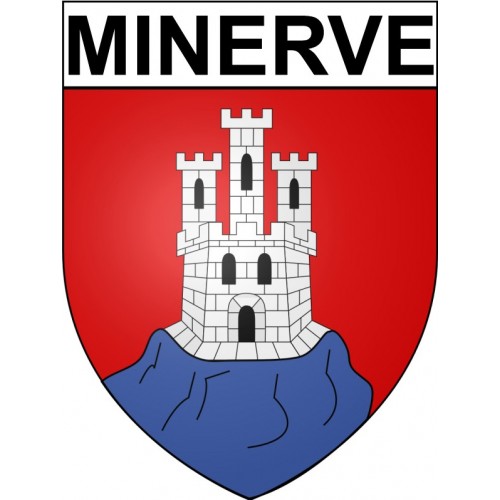 Minerve 34 ville Stickers blason autocollant adhésif