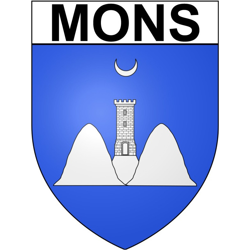 Mons 34 ville Stickers blason autocollant adhésif