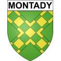 Montady 34 ville Stickers blason autocollant adhésif