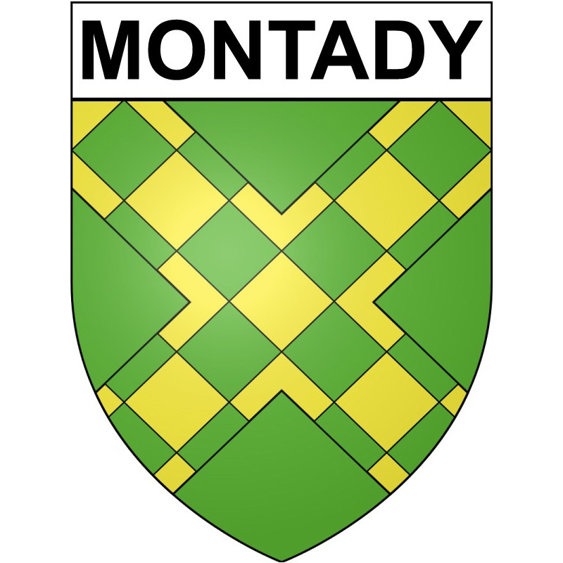 Montady 34 ville Stickers blason autocollant adhésif