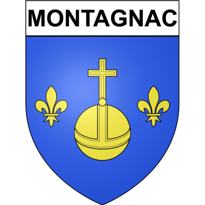 Montagnac 34 ville Stickers blason autocollant adhésif