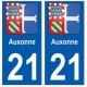 21 Auxonne blason autocollant plaque stickers ville