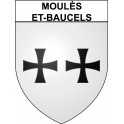 Pegatinas escudo de armas de Bazas adhesivo de la etiqueta engomada