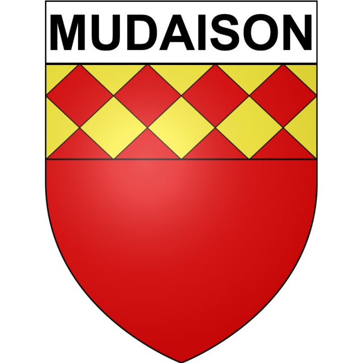 Pegatinas escudo de armas de Bazas adhesivo de la etiqueta engomada