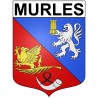 Murles 34 ville Stickers blason autocollant adhésif