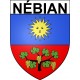 Nébian 34 ville Stickers blason autocollant adhésif