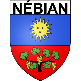 Nébian 34 ville Stickers blason autocollant adhésif