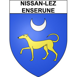 Nissan-lez-Enserune 34 ville Stickers blason autocollant adhésif