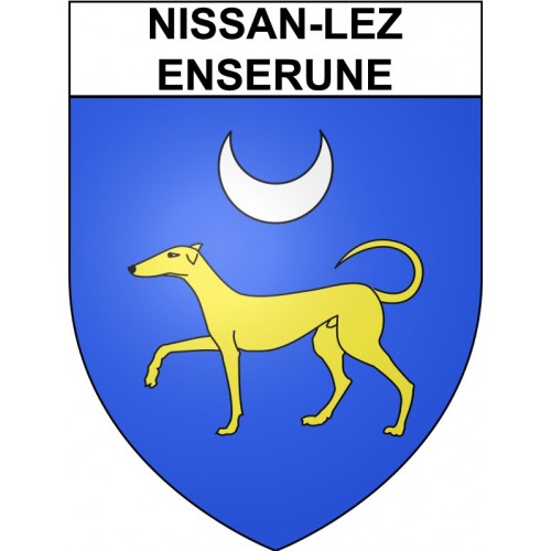 Nissan-lez-Enserune 34 ville Stickers blason autocollant adhésif
