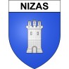Nizas 34 ville Stickers blason autocollant adhésif
