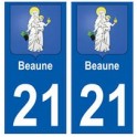 21 Beaune blason autocollant plaque stickers ville