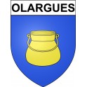 Olargues 34 ville Stickers blason autocollant adhésif