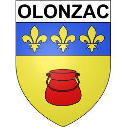 Olonzac 34 ville Stickers blason autocollant adhésif