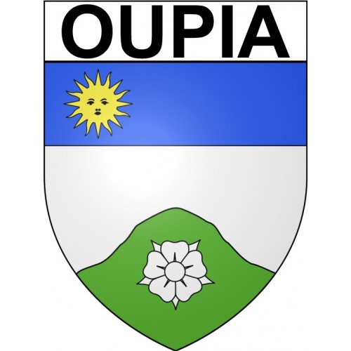Oupia 34 ville Stickers blason autocollant adhésif