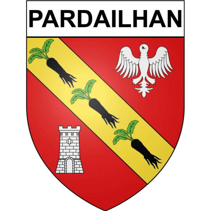 Pardailhan 34 ville Stickers blason autocollant adhésif