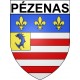 Pegatinas escudo de armas de Bazas adhesivo de la etiqueta engomada