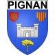 Pignan 34 ville Stickers blason autocollant adhésif