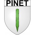 Pinet 34 ville Stickers blason autocollant adhésif