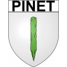 Pinet 34 ville Stickers blason autocollant adhésif