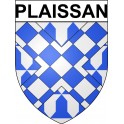 Plaissan 34 ville Stickers blason autocollant adhésif