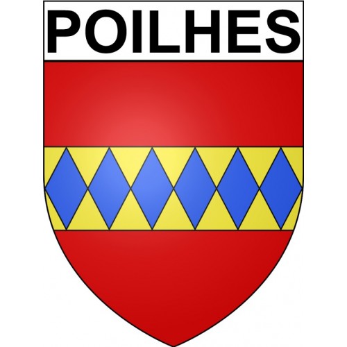 Poilhes 34 ville Stickers blason autocollant adhésif