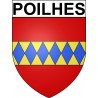 Poilhes 34 ville Stickers blason autocollant adhésif