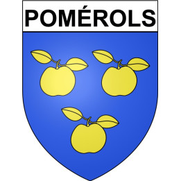 Pomérols 34 ville Stickers blason autocollant adhésif