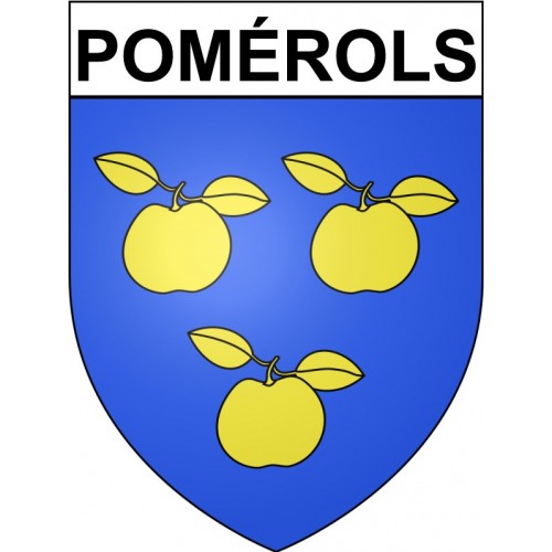 Pomérols 34 ville Stickers blason autocollant adhésif