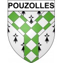 Pouzolles 34 ville Stickers blason autocollant adhésif
