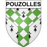 Pouzolles 34 ville Stickers blason autocollant adhésif