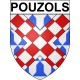 Pouzols 34 ville Stickers blason autocollant adhésif