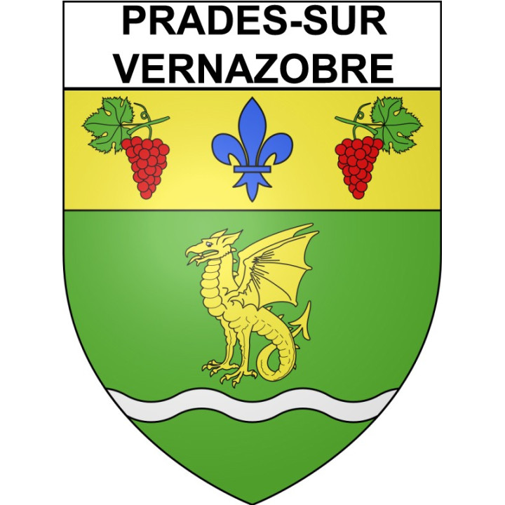 Prades-sur-Vernazobre 34 ville Stickers blason autocollant adhésif