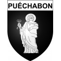 Puéchabon 34 ville Stickers blason autocollant adhésif