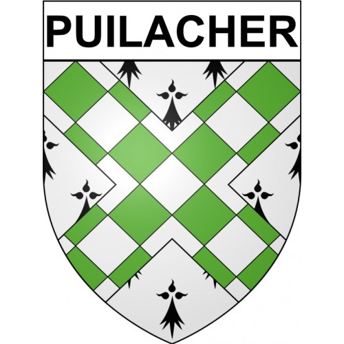 Puilacher 34 ville Stickers blason autocollant adhésif