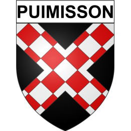 Puimisson 34 ville Stickers blason autocollant adhésif