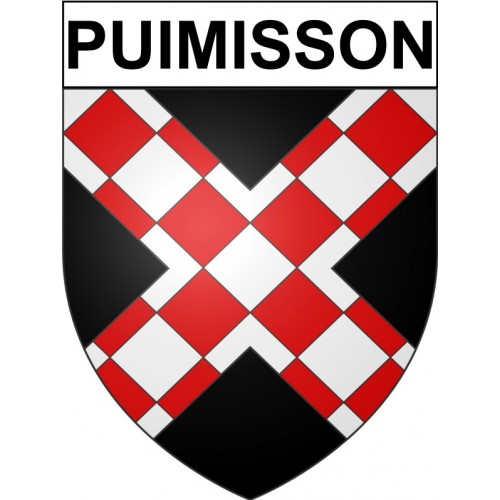 Puimisson 34 ville Stickers blason autocollant adhésif