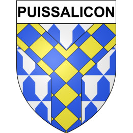 Puissalicon 34 ville Stickers blason autocollant adhésif