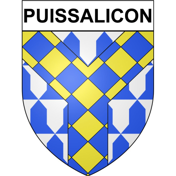 Puissalicon 34 ville Stickers blason autocollant adhésif