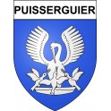 Puisserguier 34 ville Stickers blason autocollant adhésif
