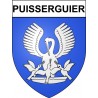 Puisserguier 34 ville Stickers blason autocollant adhésif